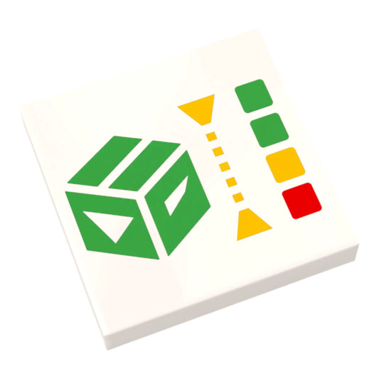Bedruckte LEGO® Fliese 2x2 -  Space Controll-Panel 9