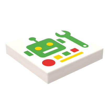 Bedruckte LEGO® Fliese 2x2 -  Space Controll-Panel 8