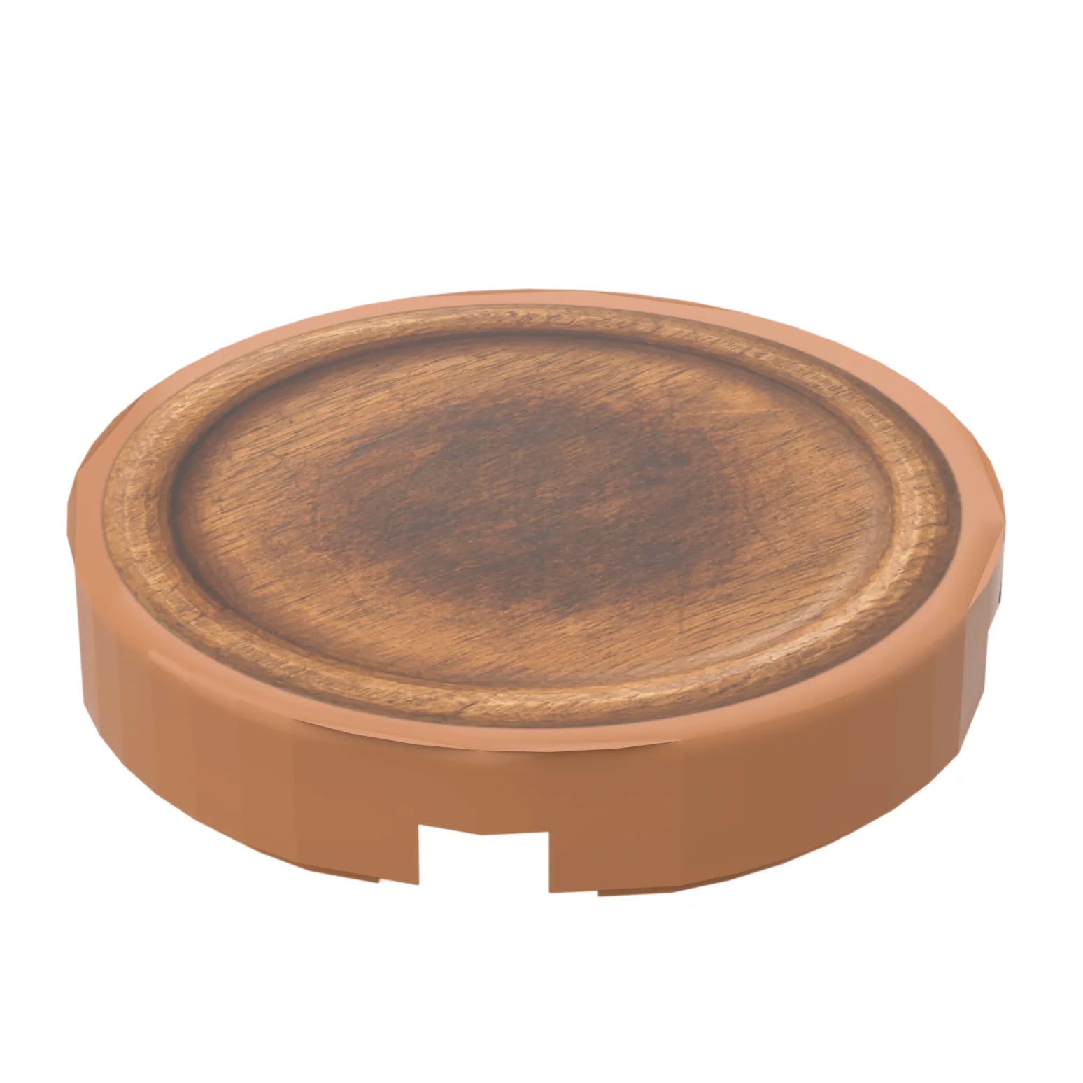 Bedruckte LEGO® Fliese 2x2 - Holzteller 12