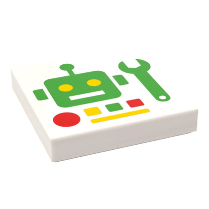 Bedruckte LEGO® Fliese 2x2 -  Space Controll-Panel 8