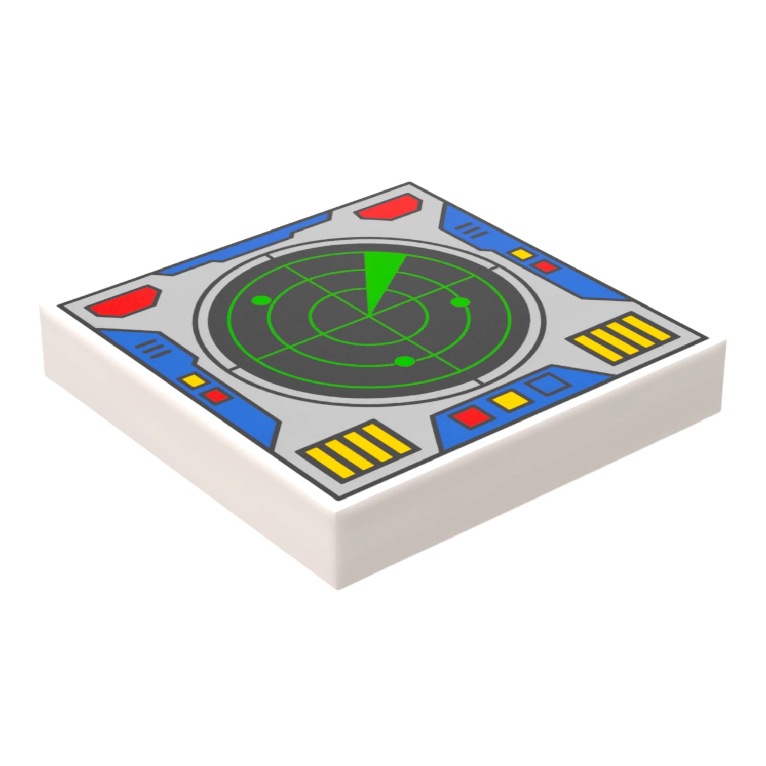 Bedruckte LEGO® Fliese 2x2 -  Space Controll-Panel 17