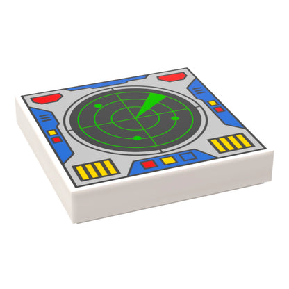 Bedruckte LEGO® Fliese 2x2 -  Space Controll-Panel 17