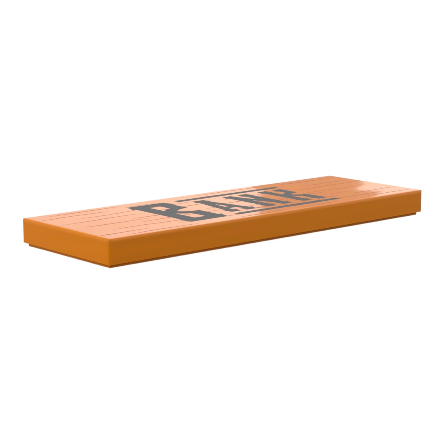Bedruckte LEGO® Fliese 2x6 - Wilder Westen 'Bank'