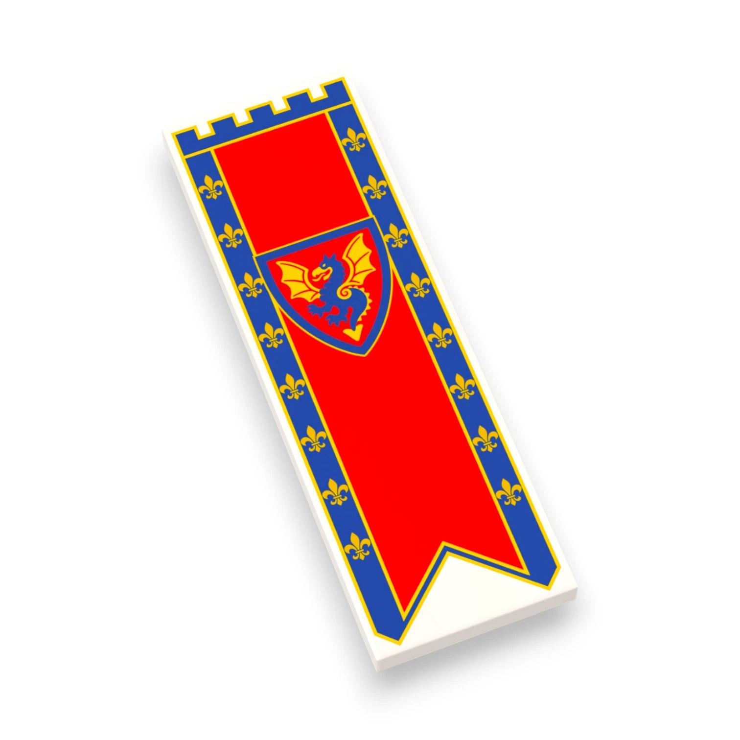 Bedruckte LEGO® Fliese 2x6 - Großes Banner 8 'Drachenritter / Dragon Knights'