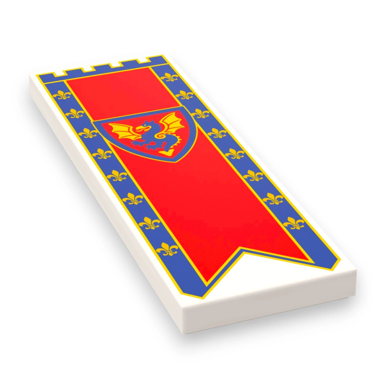 Bedruckte LEGO® Fliese 2x6 - Großes Banner 8 'Drachenritter / Dragon Knights'