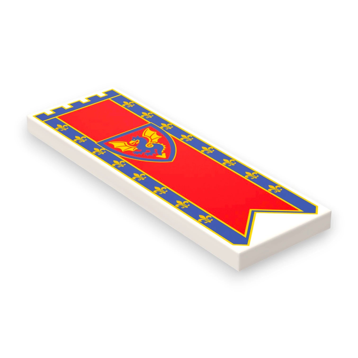 Bedruckte LEGO® Fliese 2x6 - Großes Banner 8 'Drachenritter / Dragon Knights'