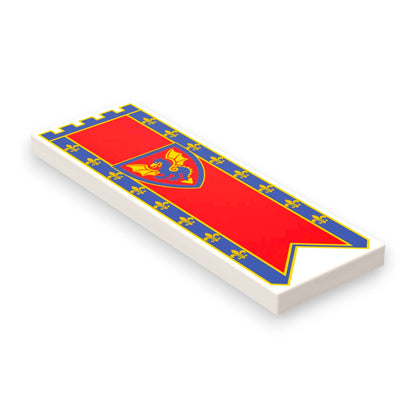 Bedruckte LEGO® Fliese 2x6 - Großes Banner 8 'Drachenritter / Dragon Knights'