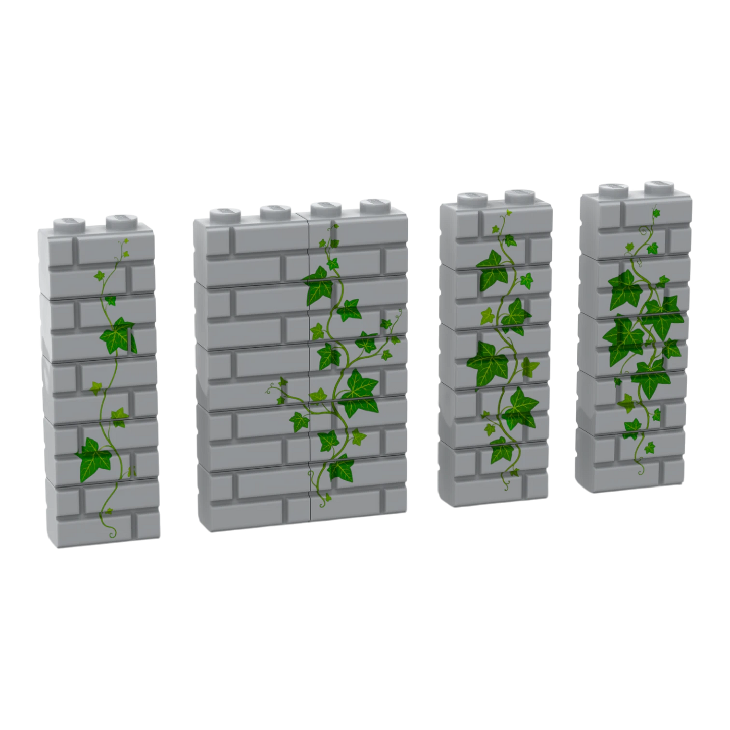 Bedruckte LEGO® Mauer - Efeu-Ranken für Burg  LEGO Castle City LEGO MOC 