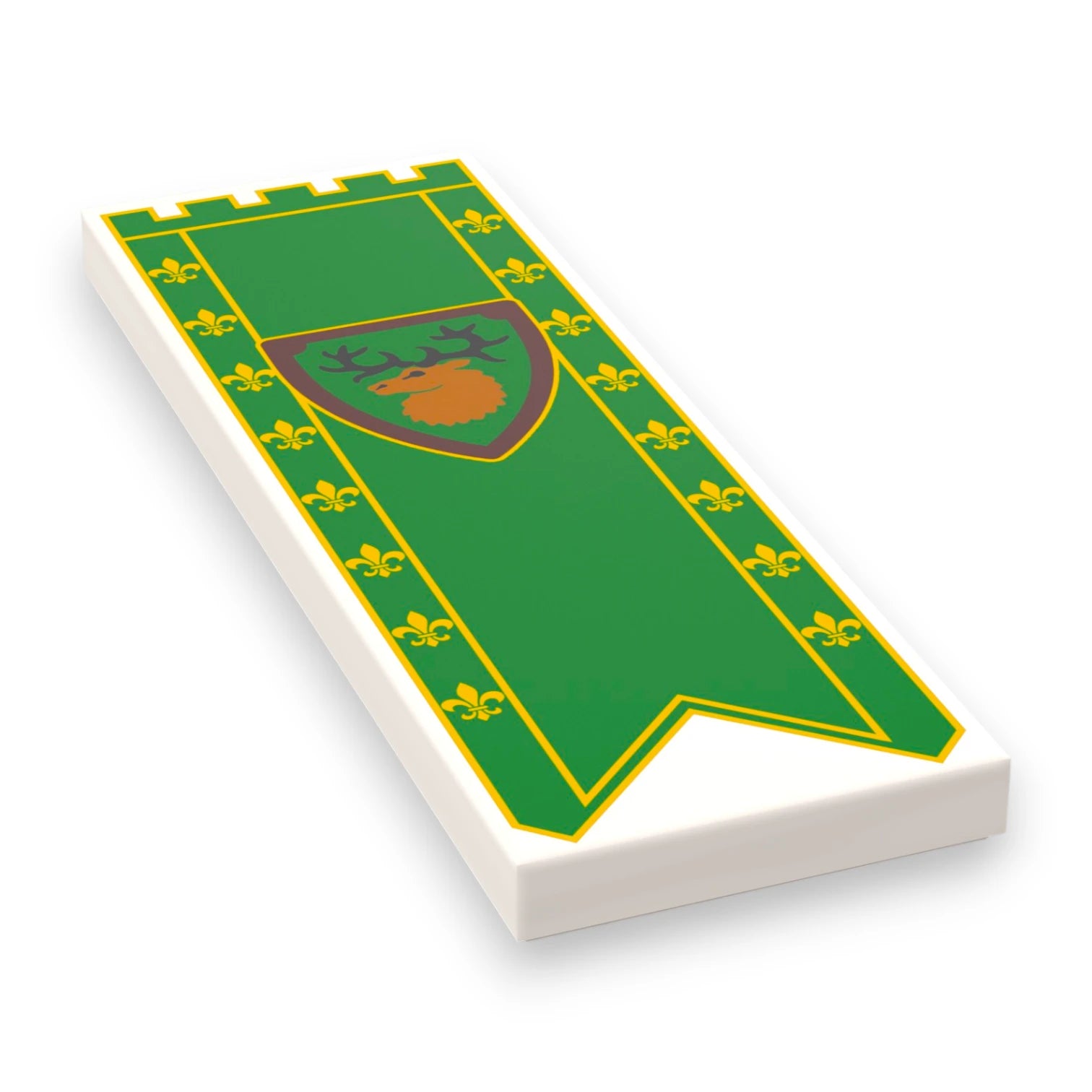 Bedruckte LEGO® Fliese 2x6 - Großes Banner 'Waldleute / Forestman)