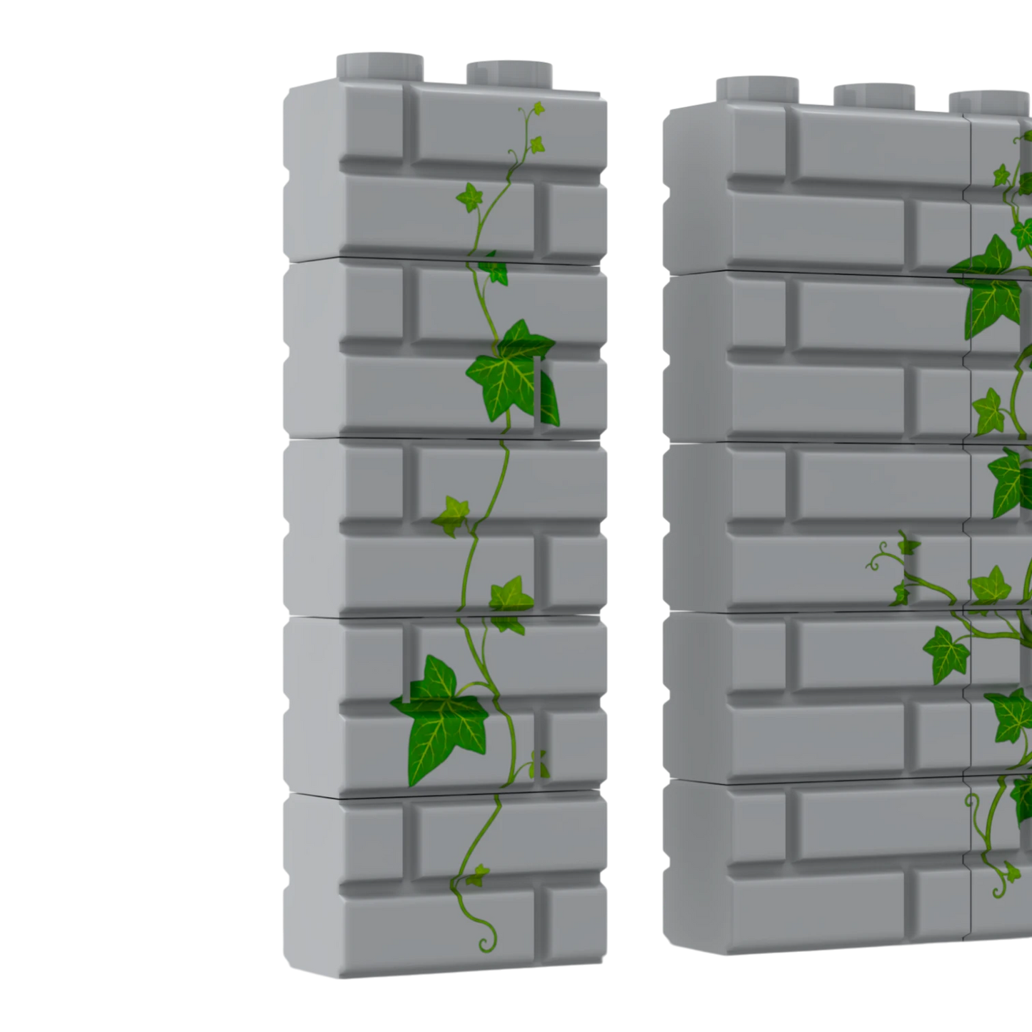 Bedruckte LEGO® Mauer - Efeu-Ranken für Burg  LEGO Castle City LEGO MOC 
