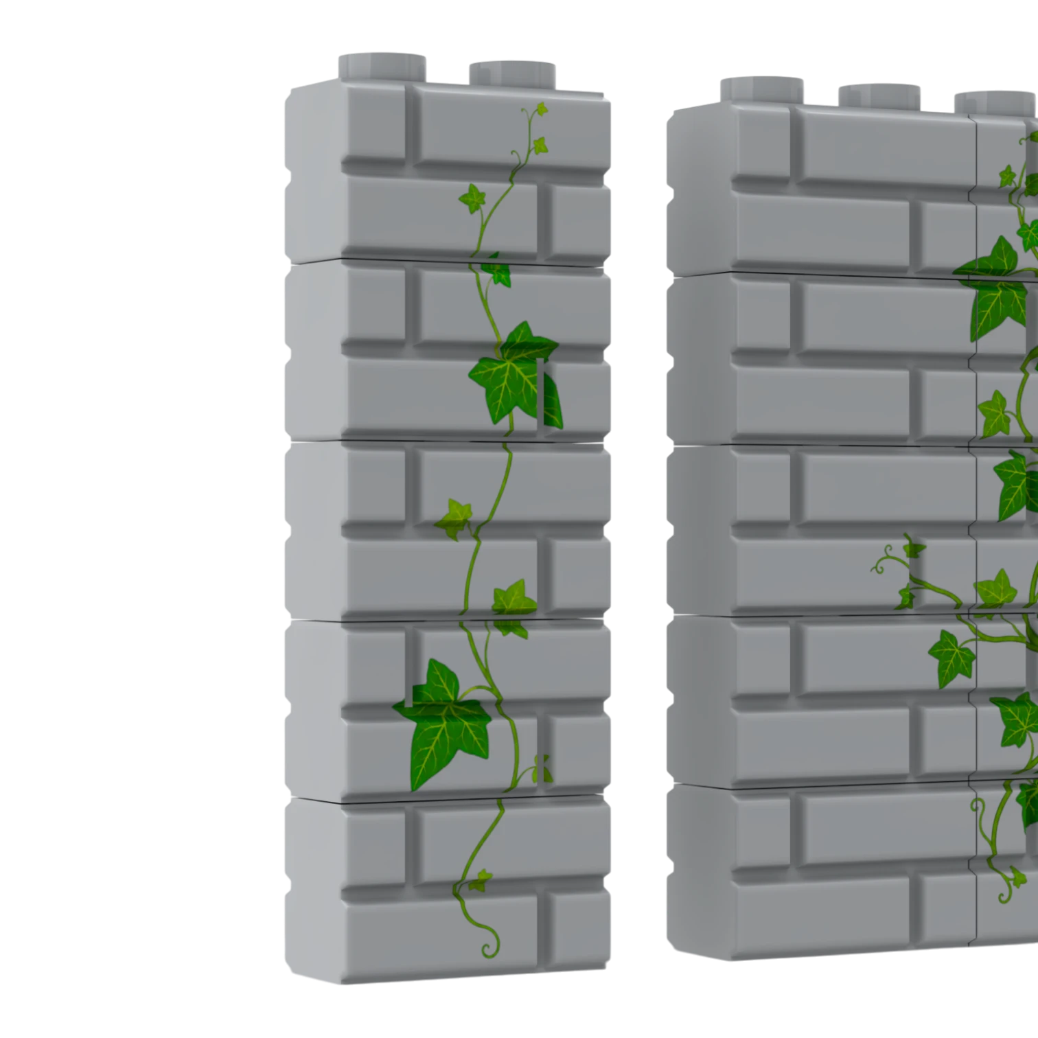 Bedruckte LEGO® Mauer - Efeu-Ranken für Burg  LEGO Castle City LEGO MOC 