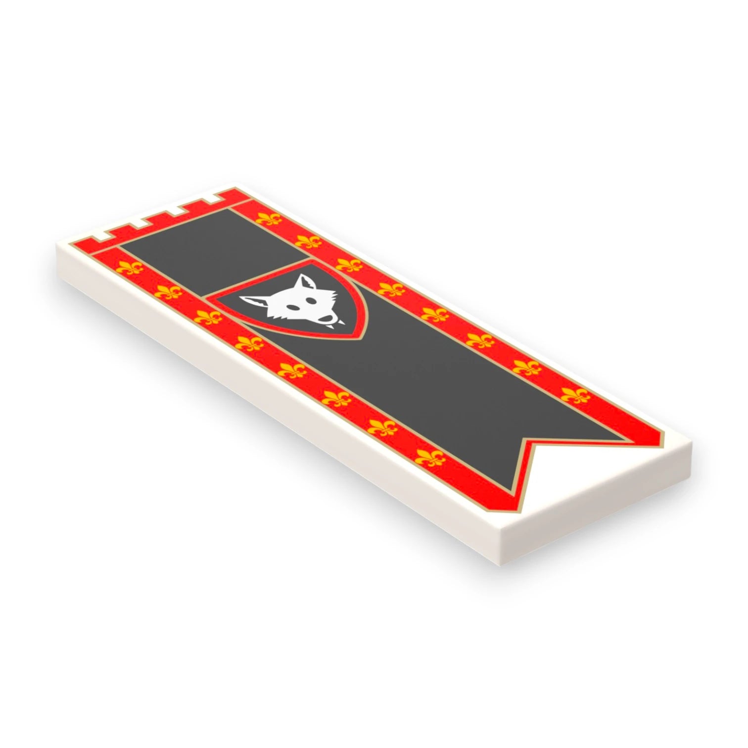 Bedruckte LEGO® Fliese 2x6 - Großes Banner 7 'Wolfsritter / Wolfpack'