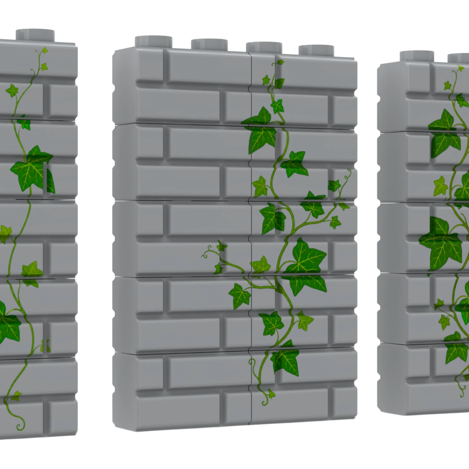 Bedruckte LEGO® Mauer - Efeu-Ranken für Burg  LEGO Castle City LEGO MOC 