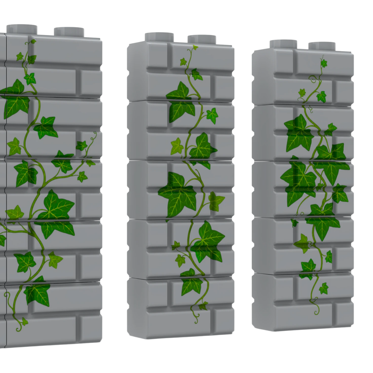 Bedruckte LEGO® Mauer - Efeu-Ranken für Burg  LEGO Castle City LEGO MOC 