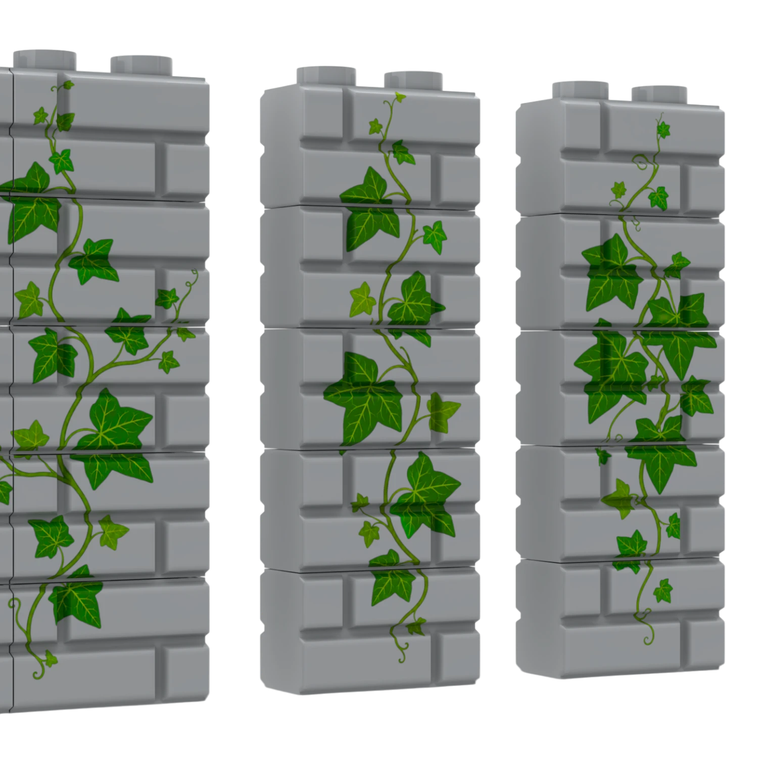 Bedruckte LEGO® Mauer - Efeu-Ranken für Burg  LEGO Castle City LEGO MOC 