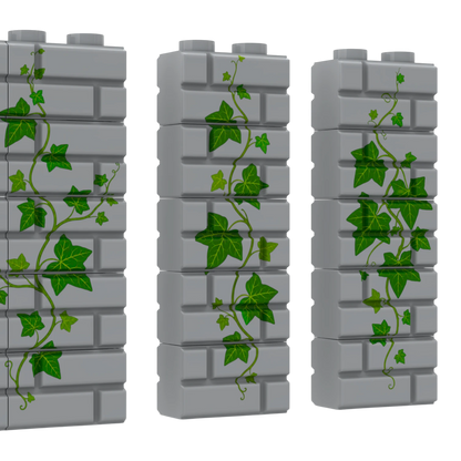 Bedruckte LEGO® Mauer - Efeu-Ranken für Burg  LEGO Castle City LEGO MOC 