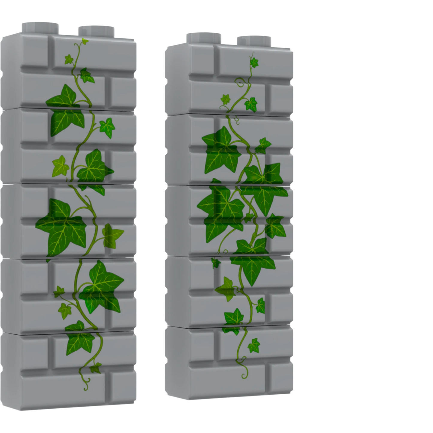 Bedruckte LEGO® Mauer - Efeu-Ranken für Burg  LEGO Castle City LEGO MOC 