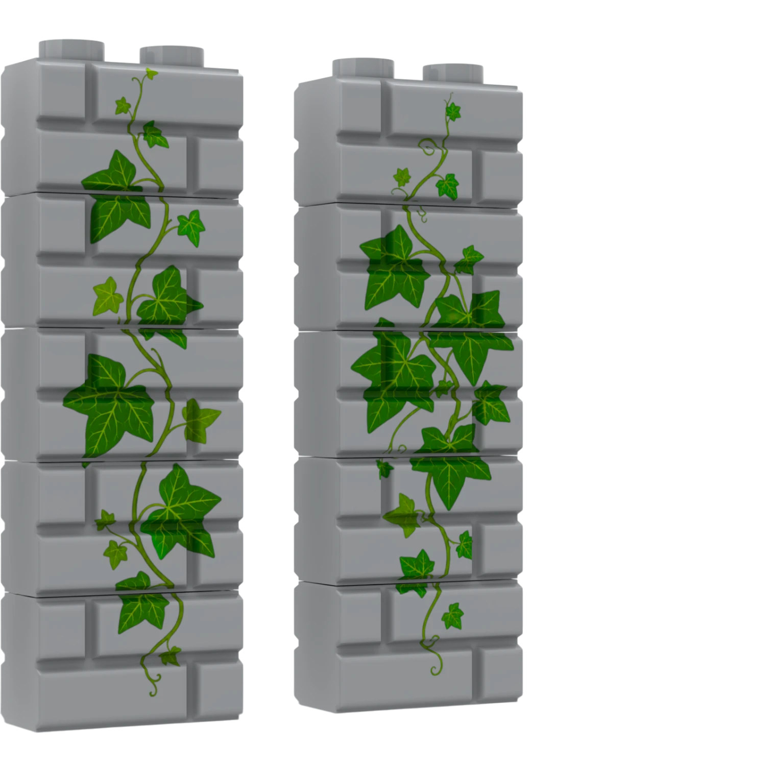 Bedruckte LEGO® Mauer - Efeu-Ranken für Burg  LEGO Castle City LEGO MOC 