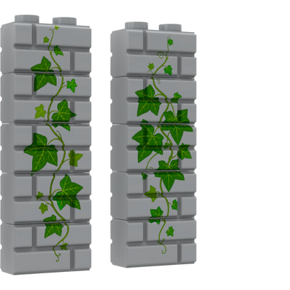 Bedruckte LEGO® Mauer - Efeu-Ranken für Burg  LEGO Castle City LEGO MOC 