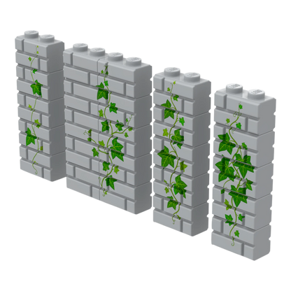 Bedruckte LEGO® Mauer - Efeu-Ranken für Burg  LEGO Castle City LEGO MOC 