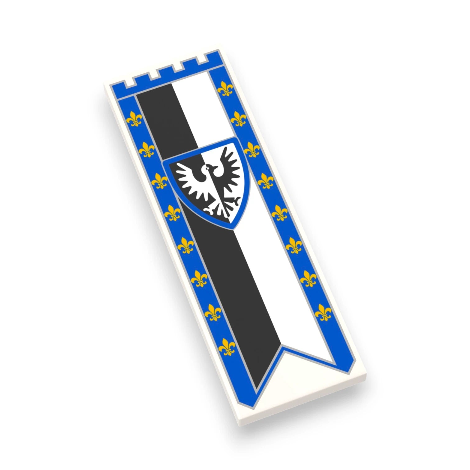Bedruckte LEGO® Fliese 2x6 - Großes Banner 4 'Schwarze Falken / Black Falcons'