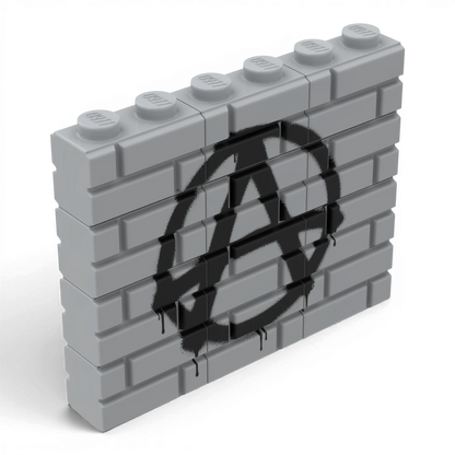 Bedrucktes LEGO® Mauer-Set - 'A' Graffiti