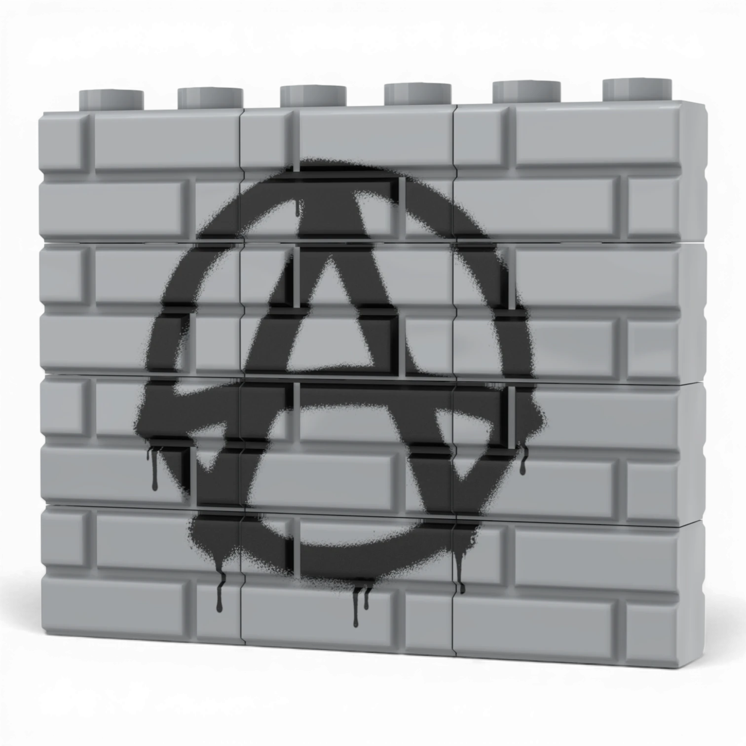 Bedrucktes LEGO® Mauer-Set - 'A' Graffiti