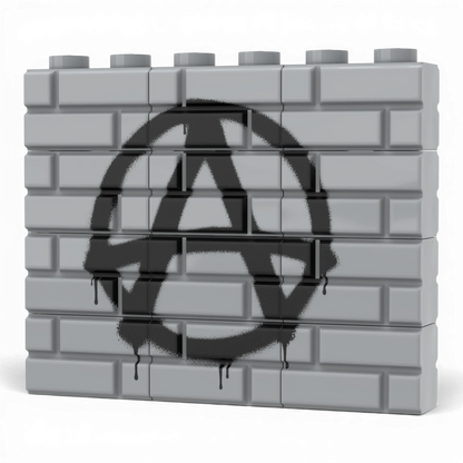 Bedrucktes LEGO® Mauer-Set - 'A' Graffiti
