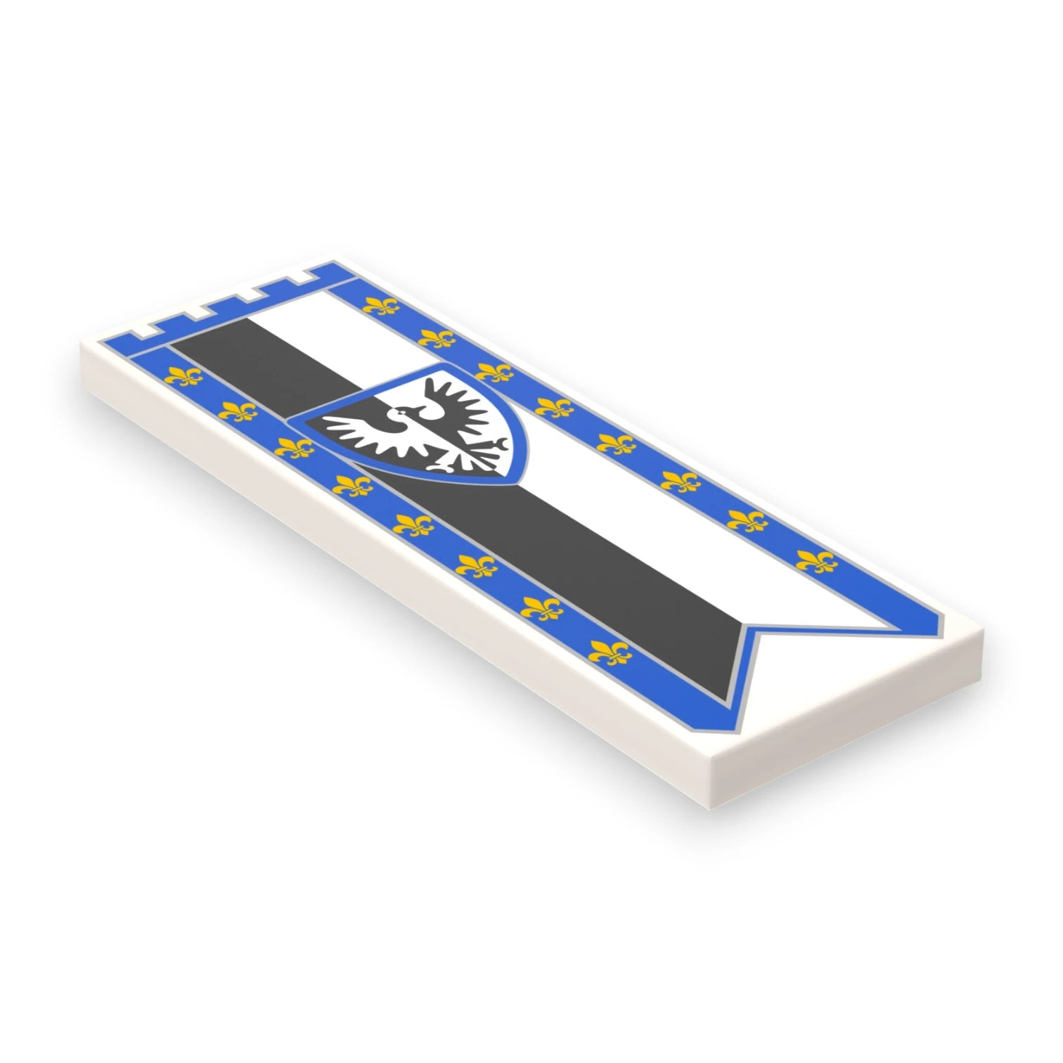 Bedruckte LEGO® Fliese 2x6 - Großes Banner 4 'Schwarze Falken / Black Falcons'
