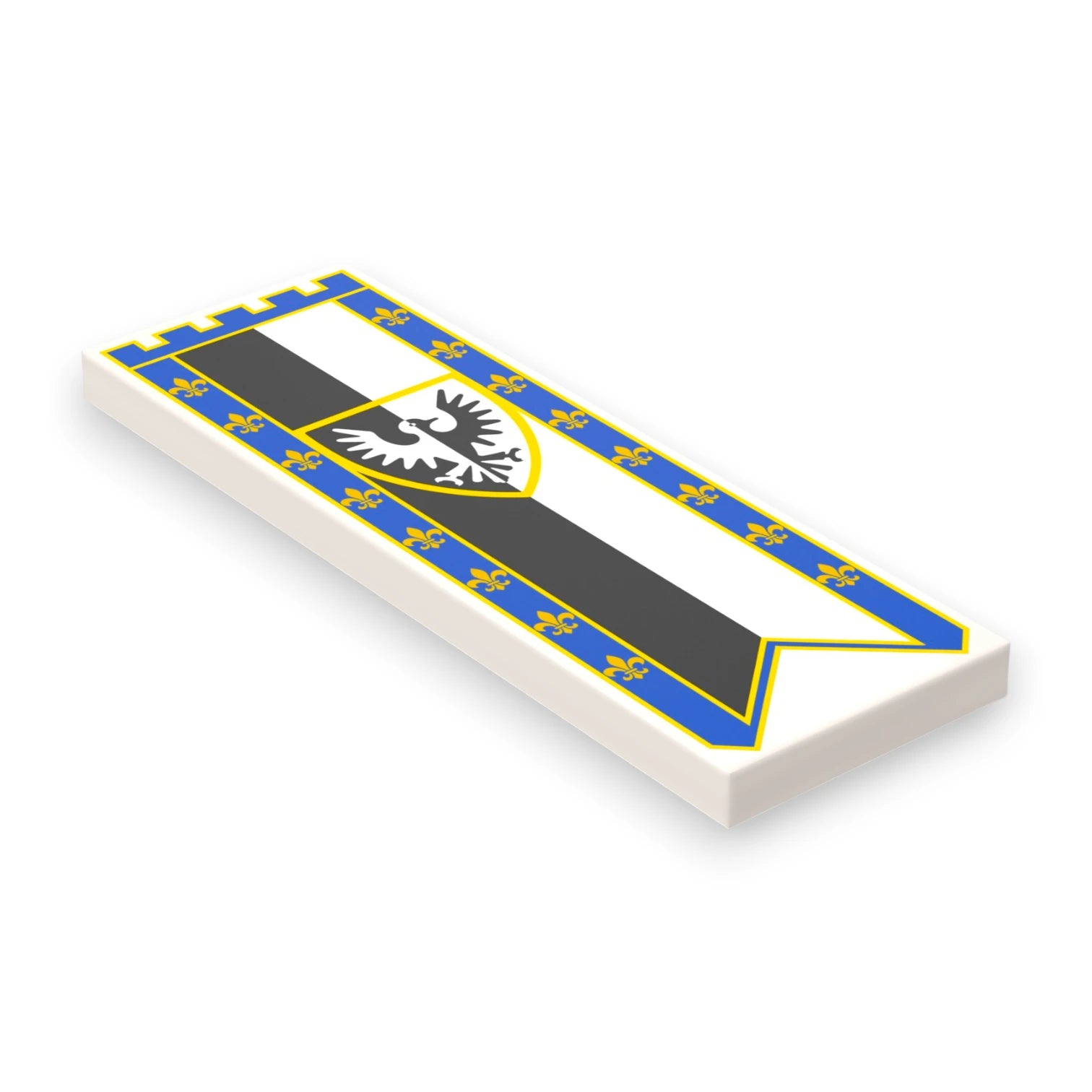 Bedruckte LEGO® Fliese 2x6 - Großes Banner 3 'Schwarze Falken / Black Falcons'
