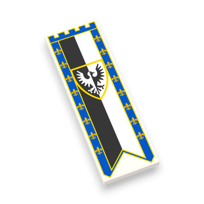 Bedruckte LEGO® Fliese 2x6 - Großes Banner 3 'Schwarze Falken / Black Falcons'
