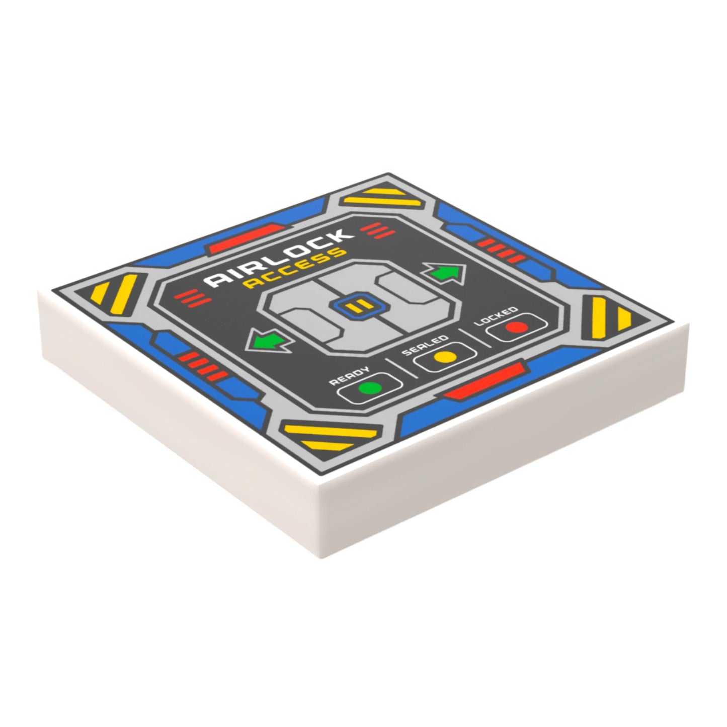 Bedruckte LEGO® Fliese 2x2 -  Space Controll-Panel 20