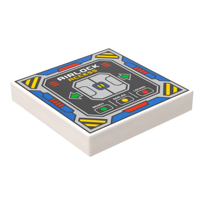 Bedruckte LEGO® Fliese 2x2 -  Space Controll-Panel 20