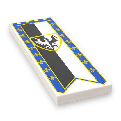 Bedruckte LEGO® Fliese 2x6 - Großes Banner 3 'Schwarze Falken / Black Falcons'