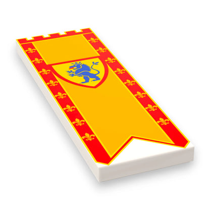 Bedruckte LEGO® Fliese 2x6 - Großes Banner 6 'Löwenritter / Lion Knights'