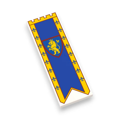 Bedruckte LEGO® Fliese 2x6 - Großes Banner 5 'Löwenritter / Lion Knights'