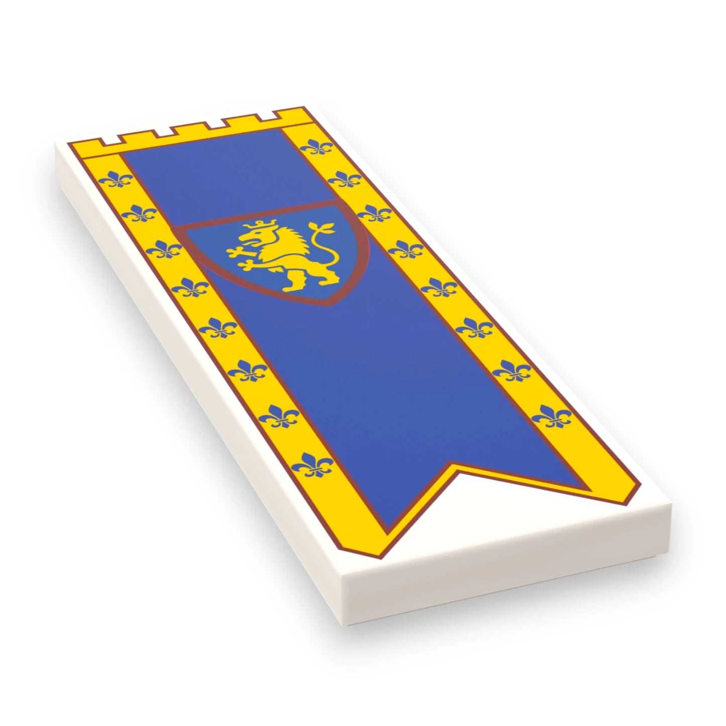 Bedruckte LEGO® Fliese 2x6 - Großes Banner 5 'Löwenritter / Lion Knights'