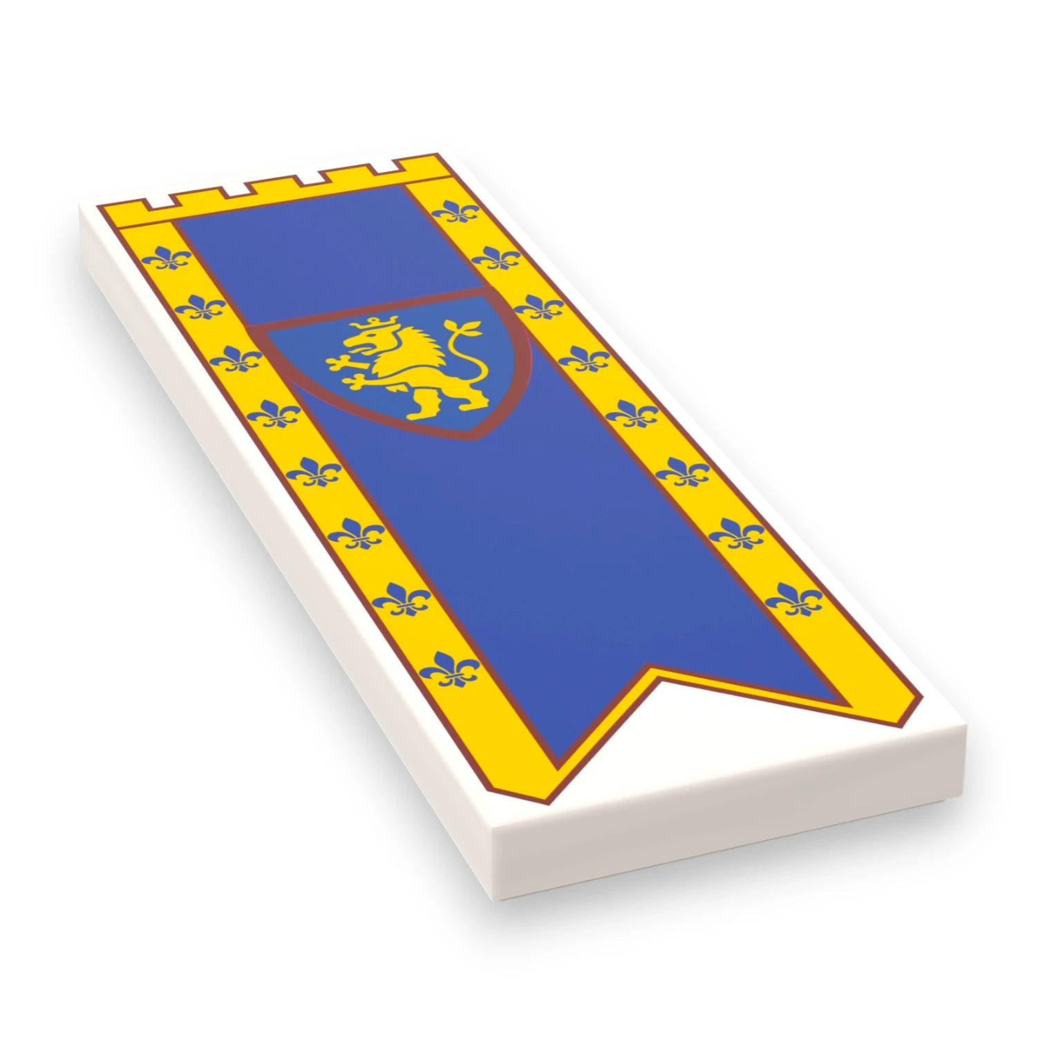 Bedruckte LEGO® Fliese 2x6 - Großes Banner 5 'Löwenritter / Lion Knights'