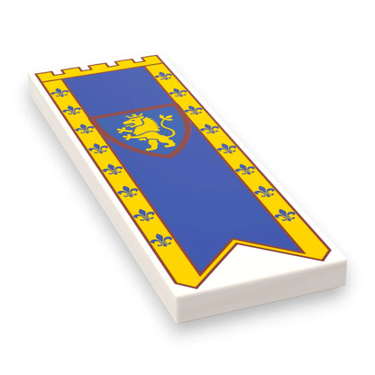 Bedruckte LEGO® Fliese 2x6 - Großes Banner 5 'Löwenritter / Lion Knights'