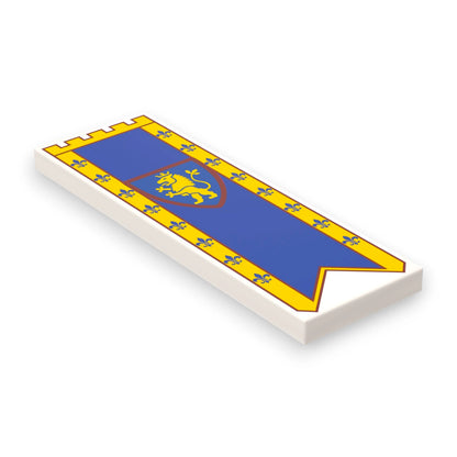Bedruckte LEGO® Fliese 2x6 - Großes Banner 5 'Löwenritter / Lion Knights'
