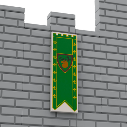 Bedruckte LEGO® Fliese 2x6 - Großes Banner 'Waldleute / Forestman)