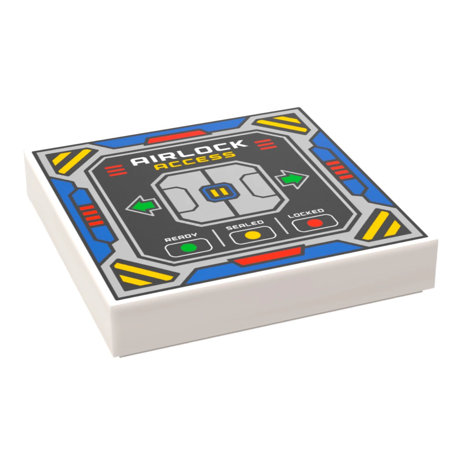 Bedruckte LEGO® Fliese 2x2 -  Space Controll-Panel 20