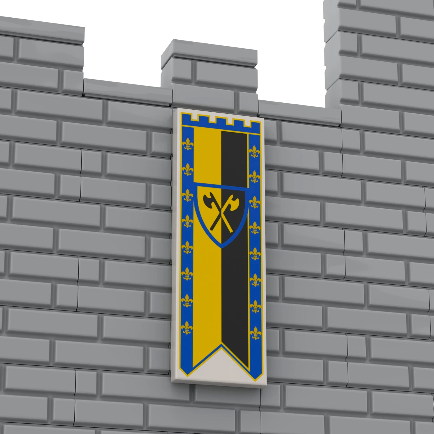 Bedruckte LEGO® Fliese 2x6 - Großes Banner 2 'Waldleute / Forestman)