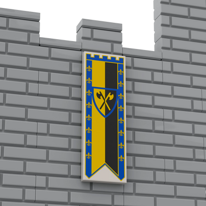 Bedruckte LEGO® Fliese 2x6 - Großes Banner 2 'Waldleute / Forestman)