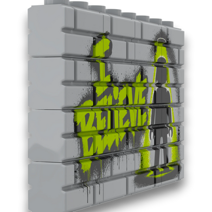 Bedrucktes LEGO® Mauer-Set - 'I Believe' Graffiti