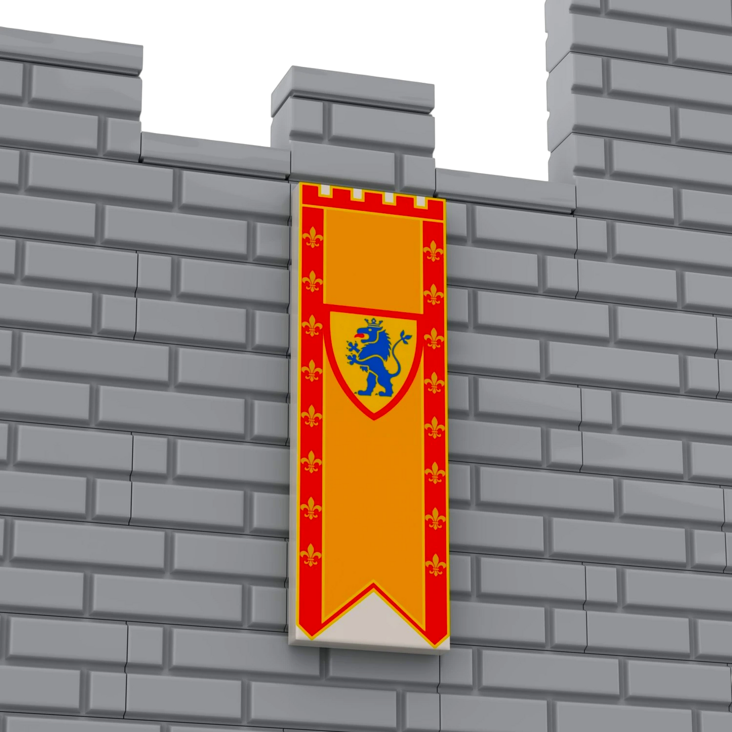 Bedruckte LEGO® Fliese 2x6 - Großes Banner 6 'Löwenritter / Lion Knights'