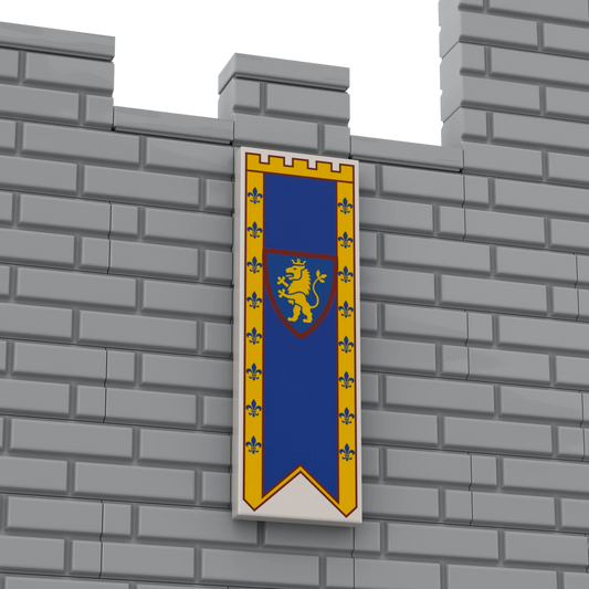 Bedruckte LEGO® Fliese 2x6 - Großes Banner 5 'Löwenritter / Lion Knights'