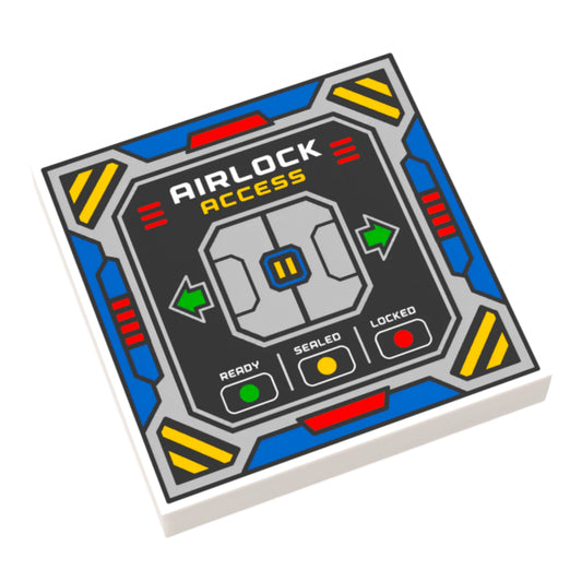 Bedruckte LEGO® Fliese 2x2 -  Space Controll-Panel 20