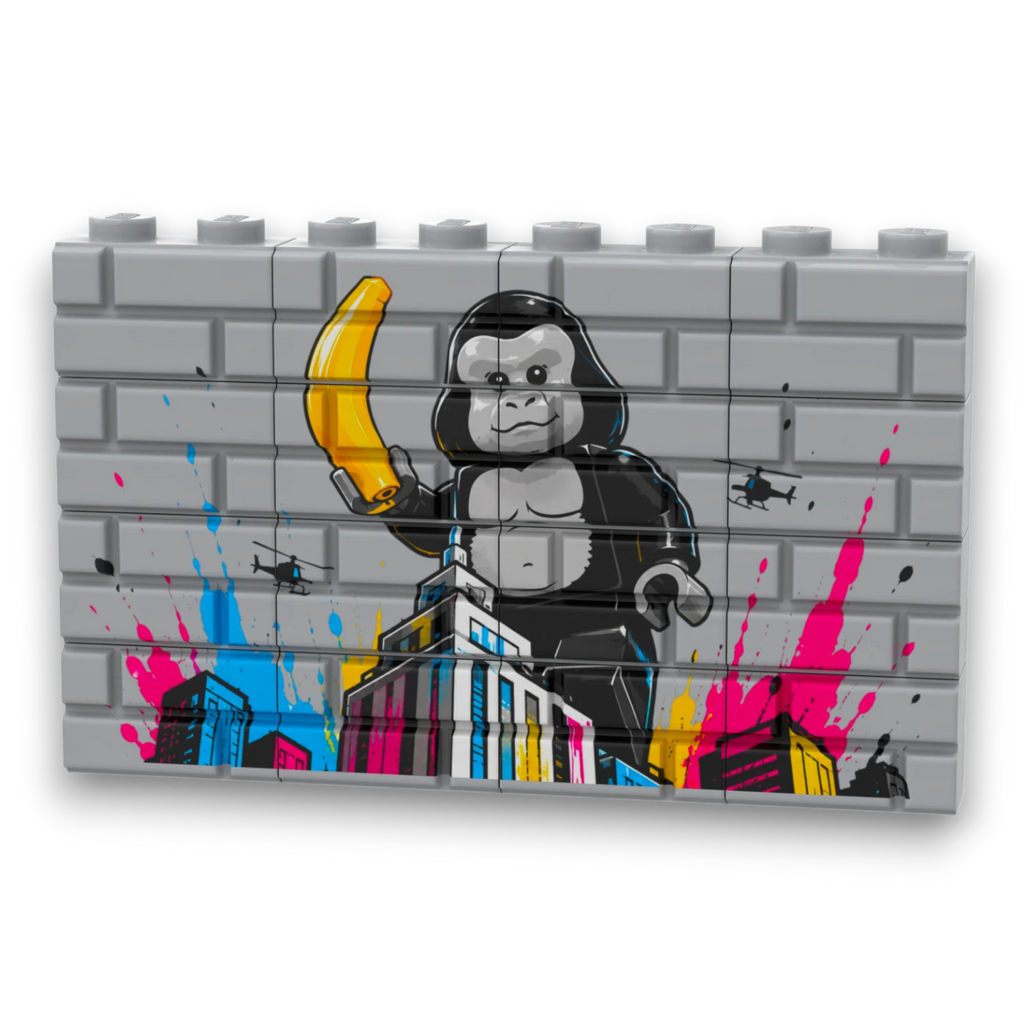 Bedrucktes LEGO® Mauer-Set - 'King Kong' Graffiti