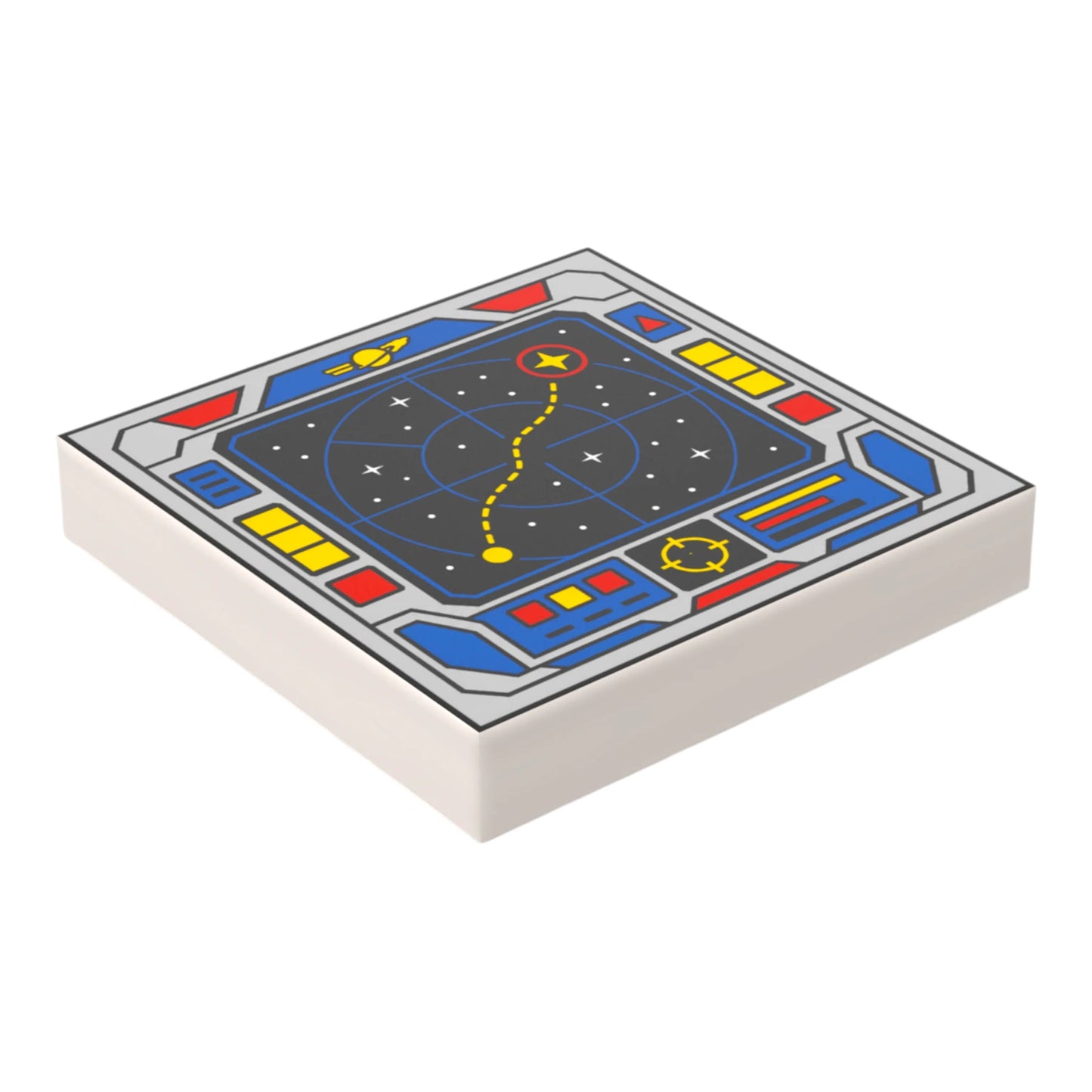 Bedruckte LEGO® Fliese 2x2 -  Space Controll-Panel 14